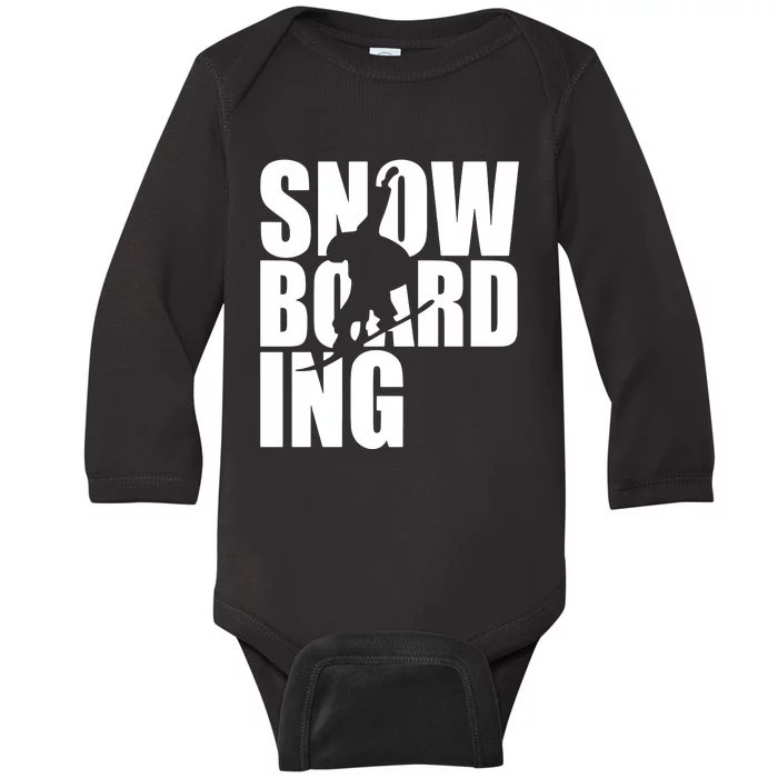 Snowboarding Baby Long Sleeve Bodysuit