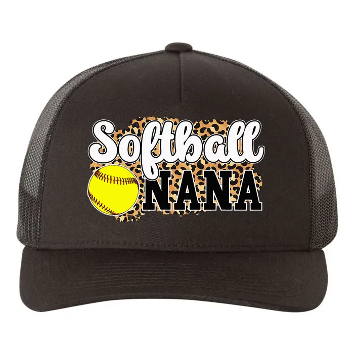 SoftballNanaLeopardNanaOfASoftballPlayer Yupoong Adult 5-Panel Trucker Hat