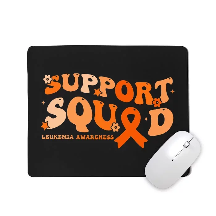 Support Squad Orange Ribbon Leukemia Blood Cancer Awareness Mousepad