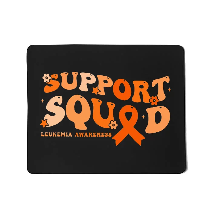 Support Squad Orange Ribbon Leukemia Blood Cancer Awareness Mousepad