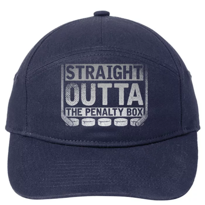 Sports Straight Outta The Penalty Box Funny Ice Hockey Gift 7-Panel Snapback Hat