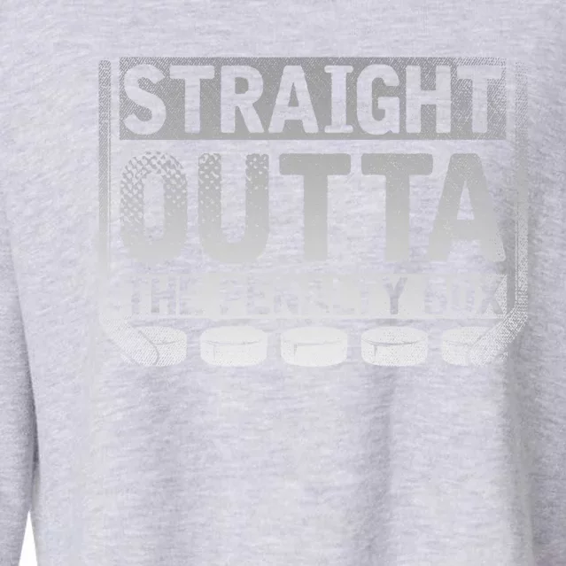 Sports Straight Outta The Penalty Box Funny Ice Hockey Gift Cropped Pullover Crew