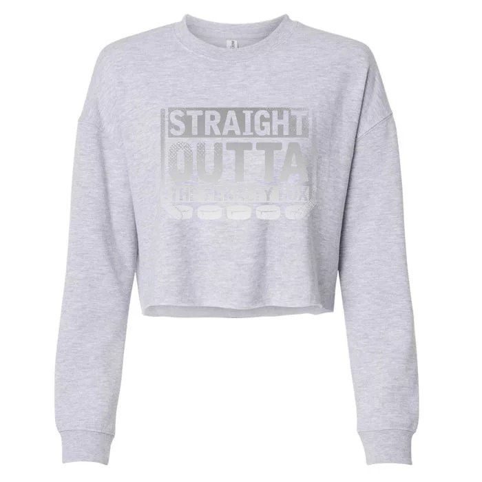 Sports Straight Outta The Penalty Box Funny Ice Hockey Gift Cropped Pullover Crew