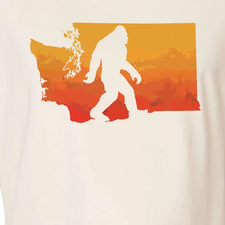 Squatchington State Of Washington Bigfoot Believer Graphic Garment-Dyed Women's Muscle Tee