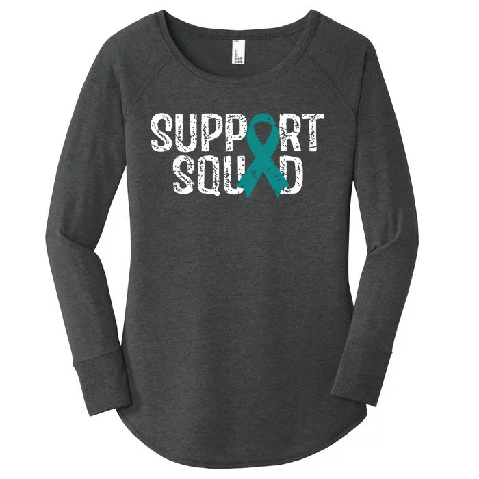 Support Squad Ovarian Cancer Awareness Women's Perfect Tri Tunic Long Sleeve Shirt