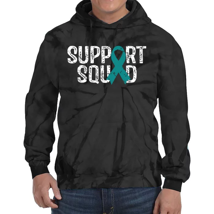 Support Squad Ovarian Cancer Awareness Tie Dye Hoodie