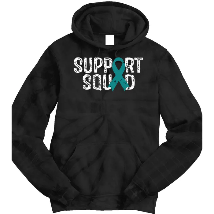 Support Squad Ovarian Cancer Awareness Tie Dye Hoodie