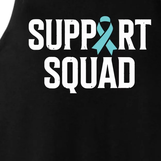 Support Squad Ovarian Cancer Raise Ovarian Cancer Awareness Ladies Tri-Blend Wicking Tank