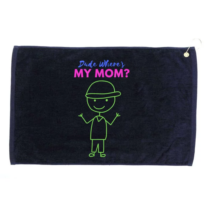 Summertime Schools Out Vacation Dude Wheres My Mom Funny Grommeted Golf Towel