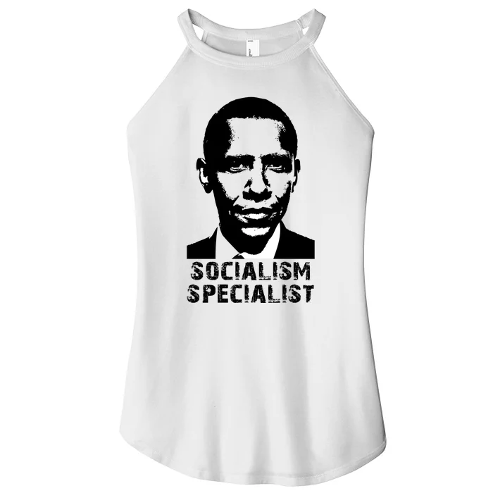 Socialism Specialist Obama Women’s Perfect Tri Rocker Tank