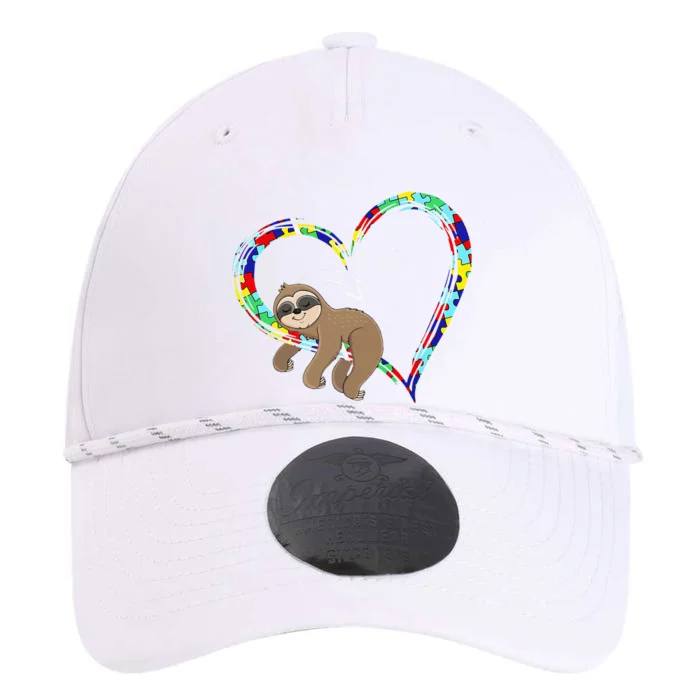 Sloth Sleep On Heart Puzzle Sloth Lover Autism Awareness Performance The Dyno Cap