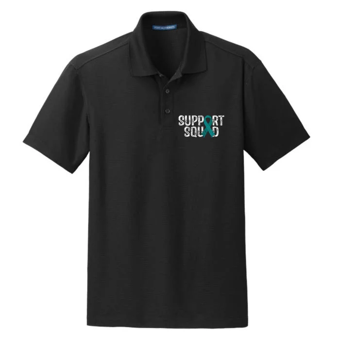 Support Squad Ovarian Cancer Awareness Dry Zone Grid Performance Polo