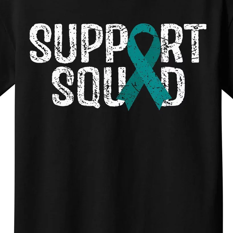 Support Squad Ovarian Cancer Awareness Kids T-Shirt