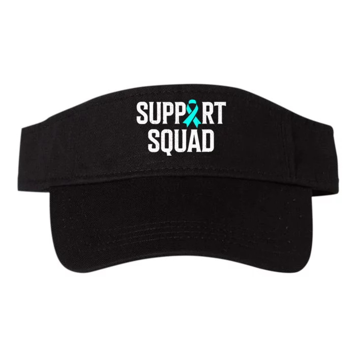 Support Squad Ovarian Cancer Raise Ovarian Cancer Awareness Valucap Bio-Washed Visor