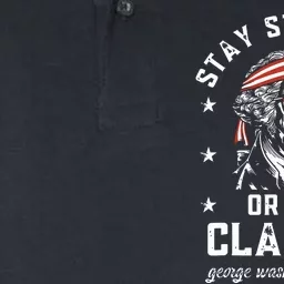 Stay Strapped Or Get Clapped George Washington Softstyle Adult Sport Polo