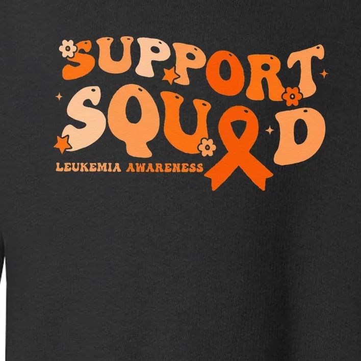 Support Squad Orange Ribbon Leukemia Blood Cancer Awareness (1) Toddler Sweatshirt