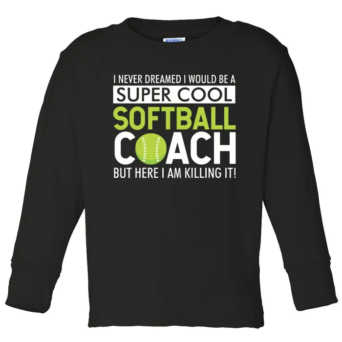 Softball Toddler Long Sleeve Shirt