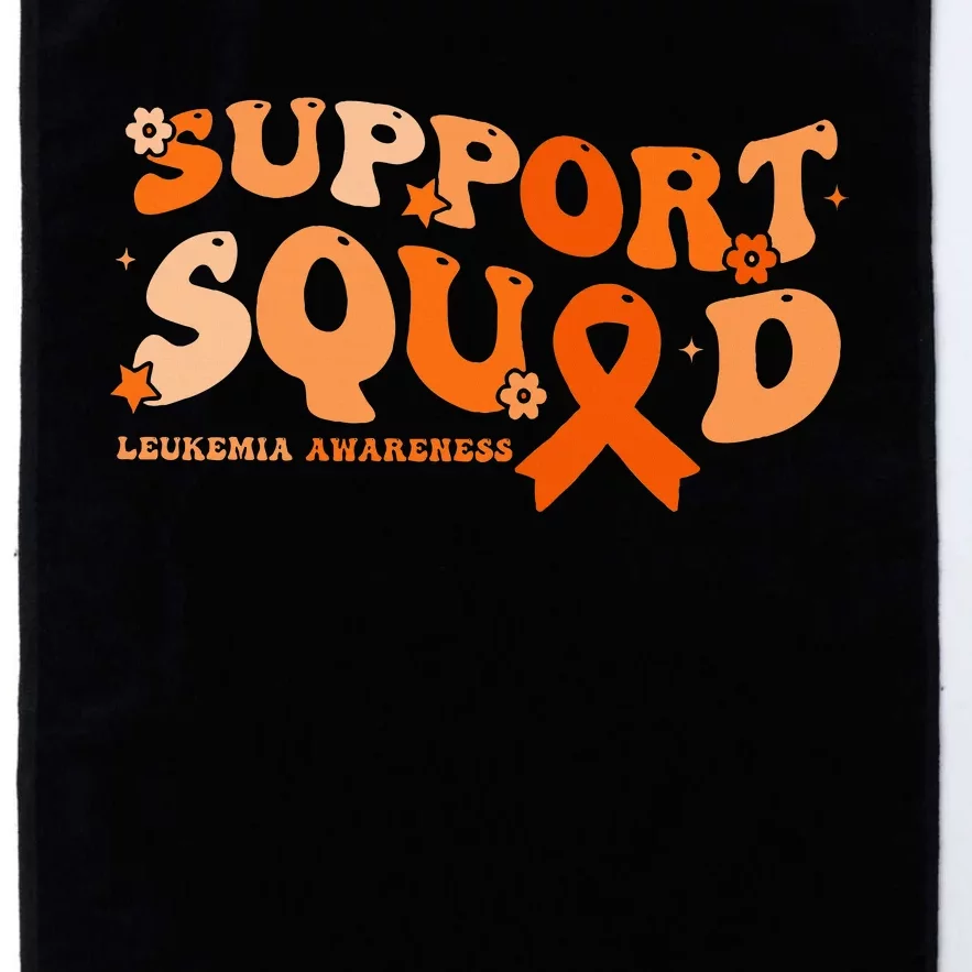 Support Squad Orange Ribbon Leukemia Blood Cancer Awareness Platinum Collection Golf Towel