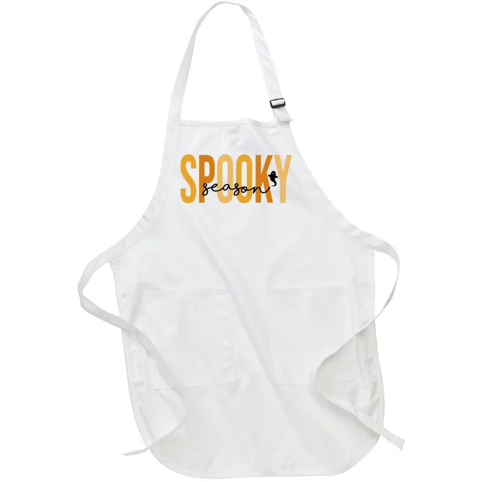 Spooky Season October Festive Halloween Full-Length Apron With Pocket