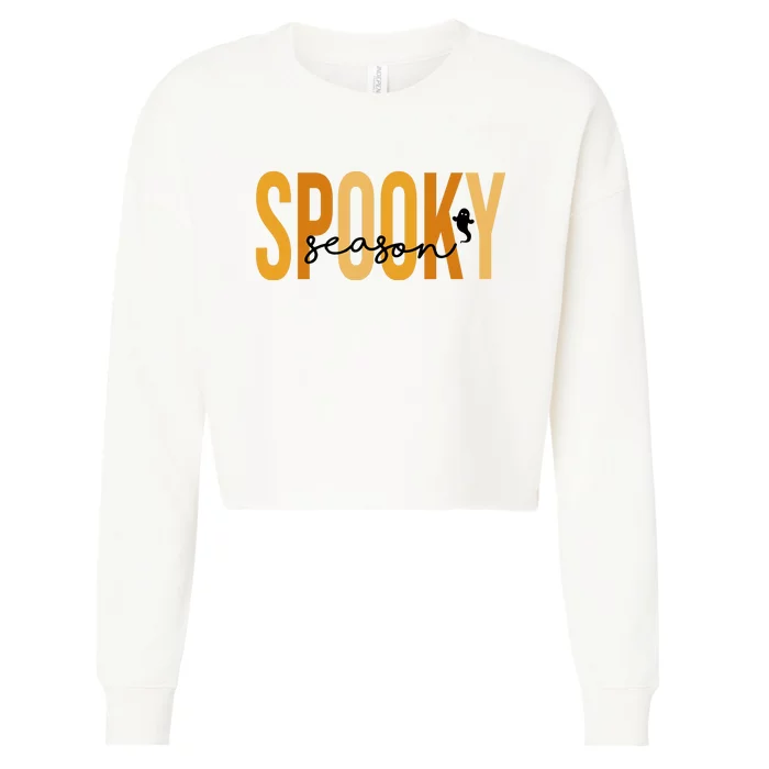 Spooky Season October Festive Halloween Cropped Pullover Crew