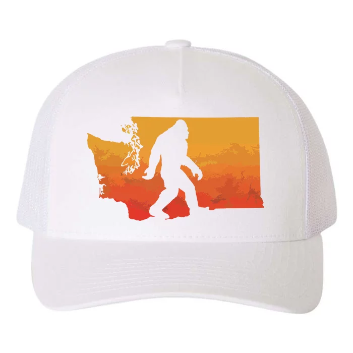 Squatchington State Of Washington Bigfoot Believer Graphic Yupoong Adult 5-Panel Trucker Hat