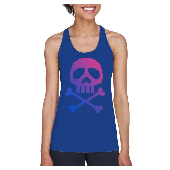 Skull Space Pirate Captain Party Halloween Day Of The Dead Meaningful Gift Women's Racerback Tank