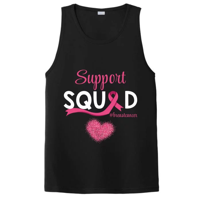 Support Squad Pink Ribbon Supporting Breast Cancer Warriors Great Gift Performance Tank