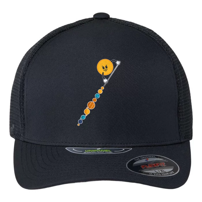 Solar System Planets Space Astronomy Funny Flexfit Unipanel Trucker Cap