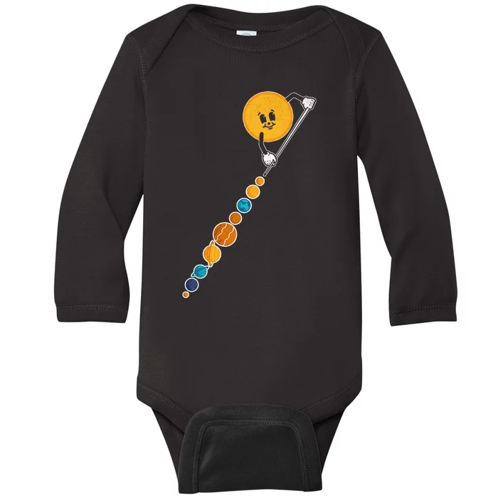 Solar System Planets Space Astronomy Funny Baby Long Sleeve Bodysuit