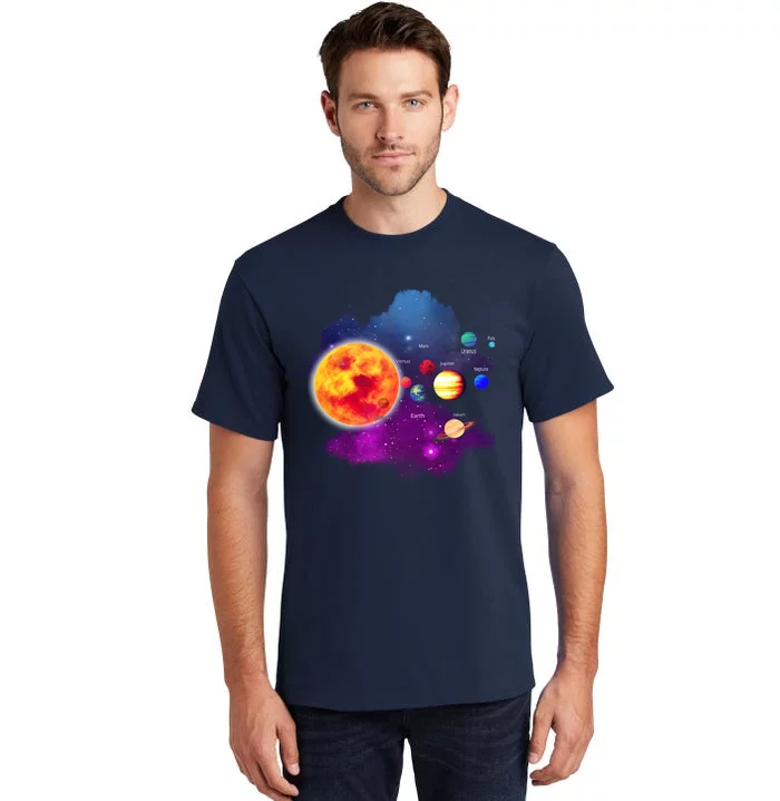 Solar System Planets For Astronomy And Space Geeks Tall T-Shirt