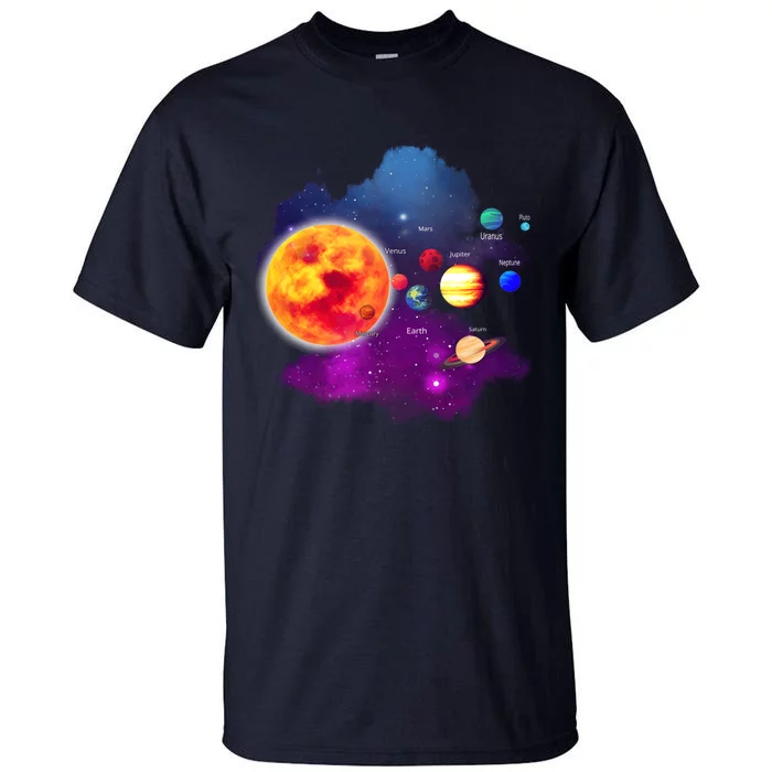 Solar System Planets For Astronomy And Space Geeks Tall T-Shirt