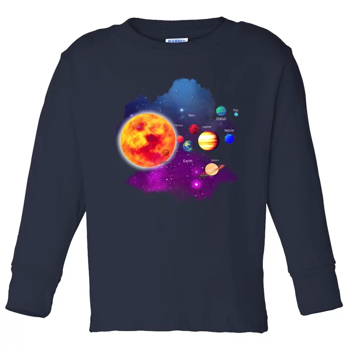 Solar System Planets For Astronomy And Space Geeks Toddler Long Sleeve Shirt