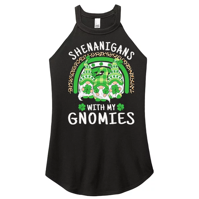 Shenanigans St Patricks Day Rainbow Irish Gnomes Shamrock Women’s Perfect Tri Rocker Tank