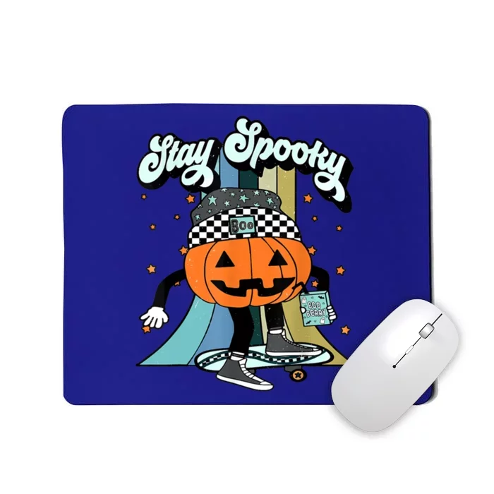 Stay Spooky Pumpkin Skateboard Funny Boy Halloween Gift Mousepad