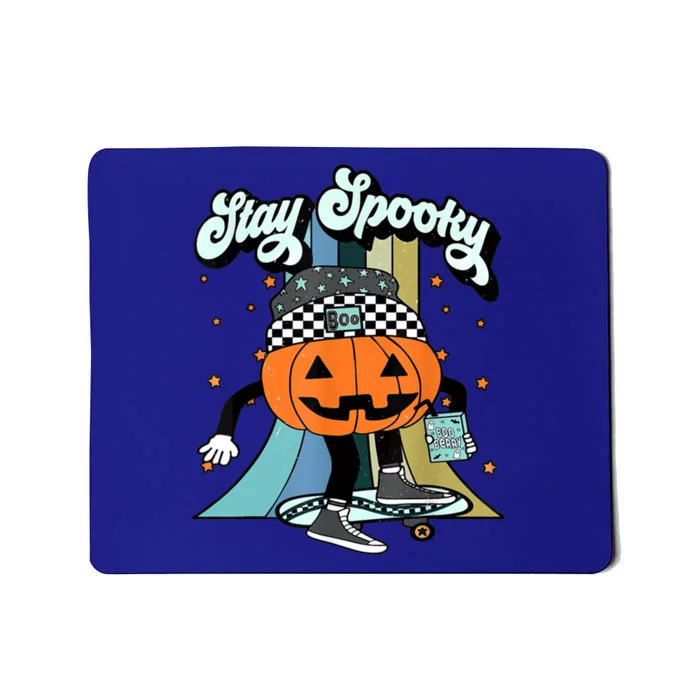 Stay Spooky Pumpkin Skateboard Funny Boy Halloween Gift Mousepad