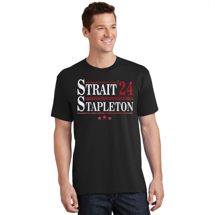 S.T.R.A.I.T S.T.A.P.L.E.T.O.N Patriotic American Flag Concert T-Shirt