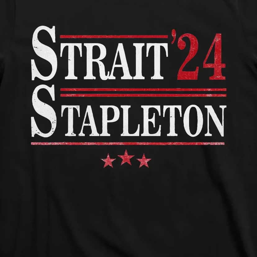 S.T.R.A.I.T S.T.A.P.L.E.T.O.N Patriotic American Flag Concert T-Shirt