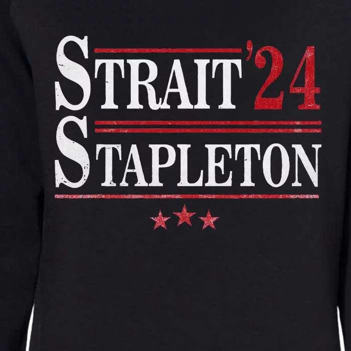 S.T.R.A.I.T S.T.A.P.L.E.T.O.N Patriotic American Flag Concert Womens California Wash Sweatshirt