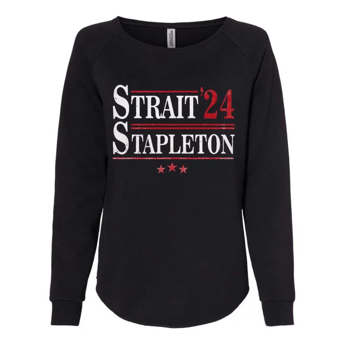 S.T.R.A.I.T S.T.A.P.L.E.T.O.N Patriotic American Flag Concert Womens California Wash Sweatshirt