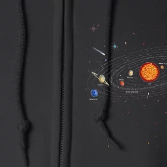 Solar System Planets & Orbit Educational Astrology Full Zip Hoodie