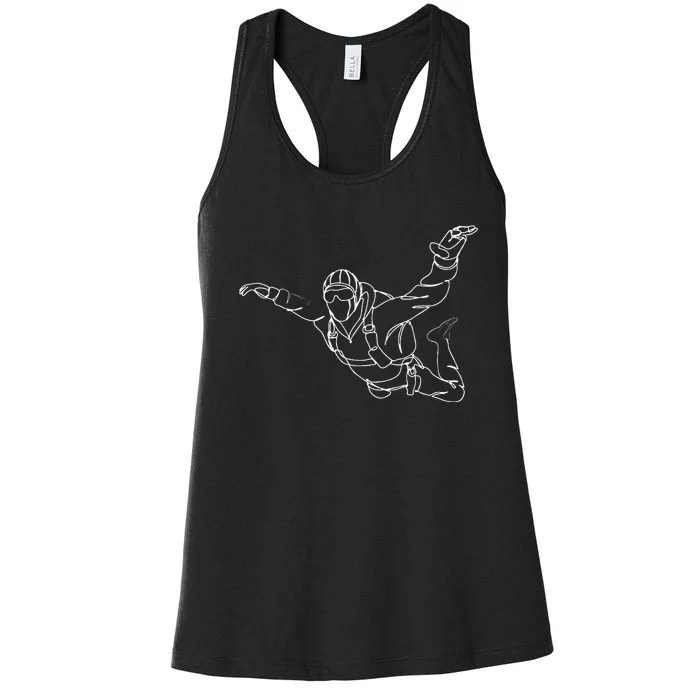 Skydiver Skydiving Parachutist Parachuting Women's Racerback Tank