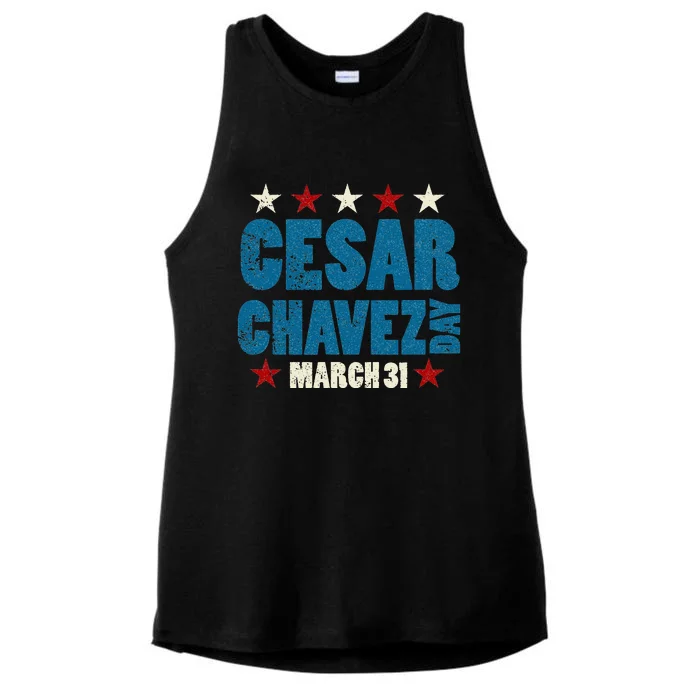 Si Se Puede I Cesar Chavez Day funny quote Ladies Tri-Blend Wicking Tank