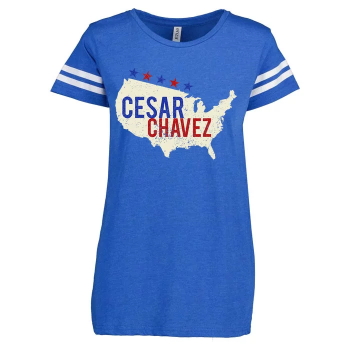 Si Se Puede Quote I Cesar Chavez Day Enza Ladies Jersey Football T-Shirt