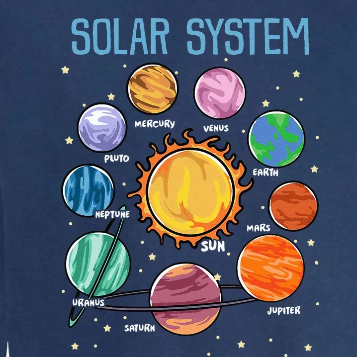 Solar System Planets Science Space STEM Kids Garment-Dyed Sweatshirt