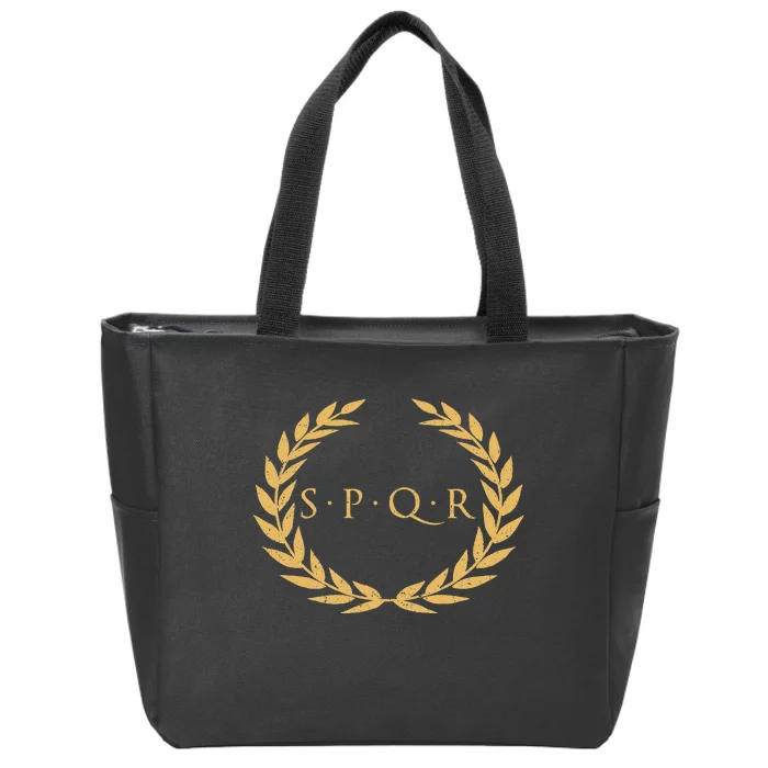 Spqr Senatus Populus Que Romanus Roman Republic Rome Zip Tote Bag