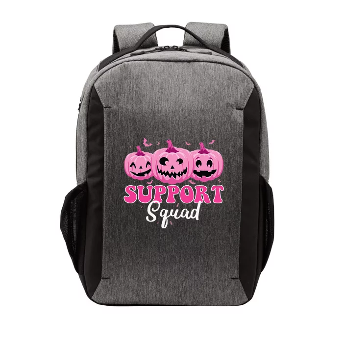 Support Squad Pumpkin Halloween Breast Cancer Awareness Vector Backpack