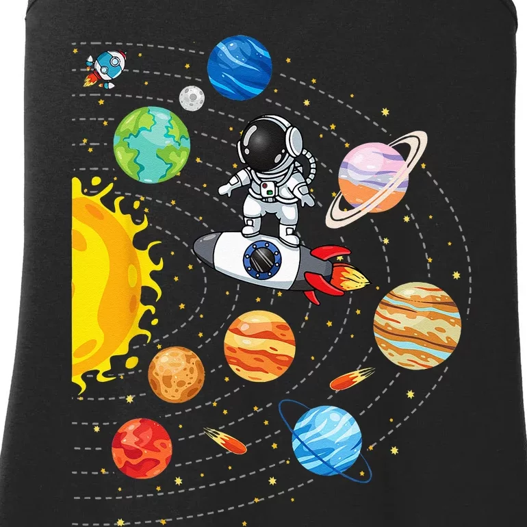 Solar System Planets Science Space Astronaut Universe Galaxy Ladies Essential Tank