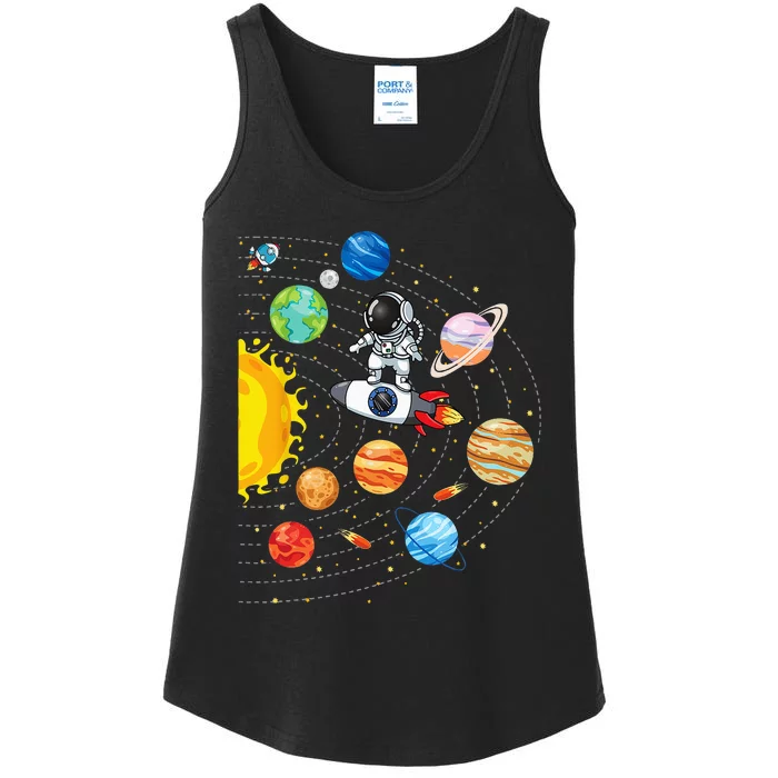 Solar System Planets Science Space Astronaut Universe Galaxy Ladies Essential Tank