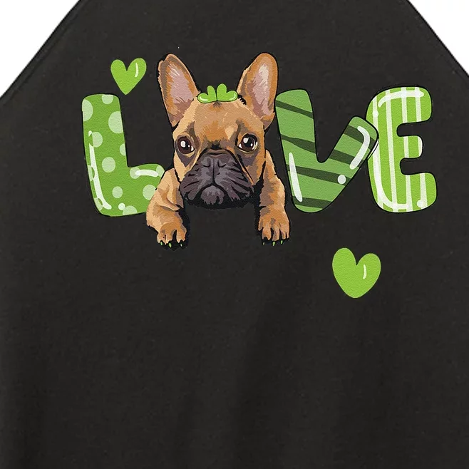 Saint St. Patrick's Day Gift French Bulldog Frenchie Lovers Women’s Perfect Tri Rocker Tank