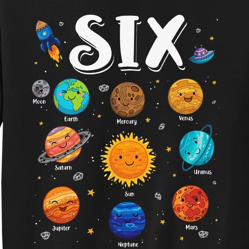 Solar System Planets Six 6 Years Old 6th Birthday Sweatshirt